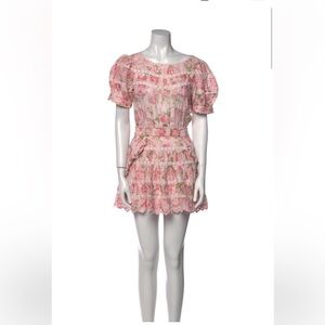 LoveShackFancy Pink Floral Dress